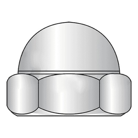 Newport Fasteners Low Crown Acorn Nut, M12-1.75, Steel, Zinc Plated, 22 mm H, 300 PK 673559-BR-300